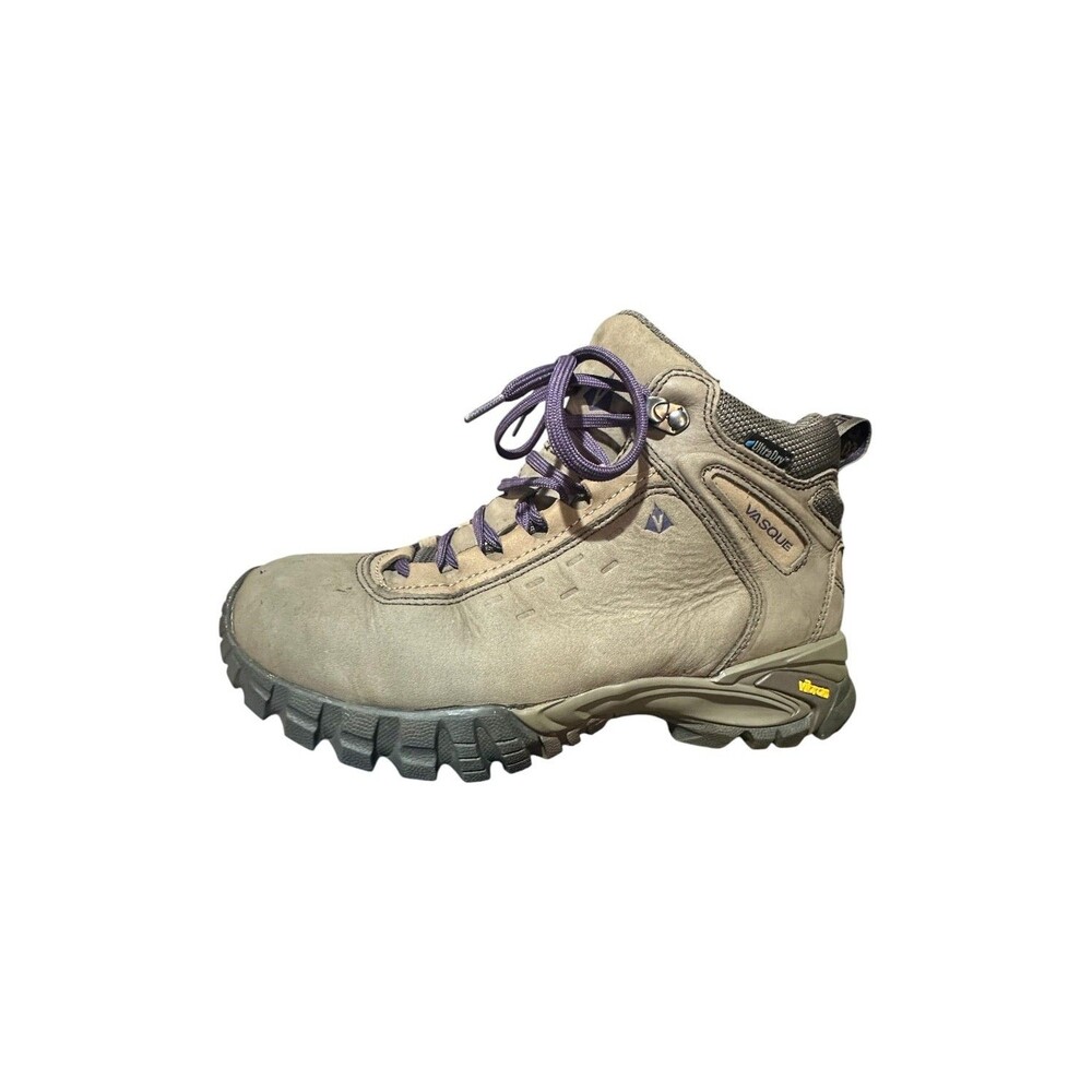 Vasque Talus 7419 Women's 8.5M Waterproof Brown Leather Hiking Boots Vibram Used